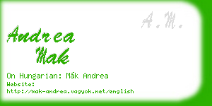 andrea mak business card