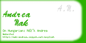 andrea mak business card